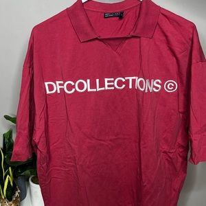 DFCOLLECTIONS RED COLLAR SHIRT